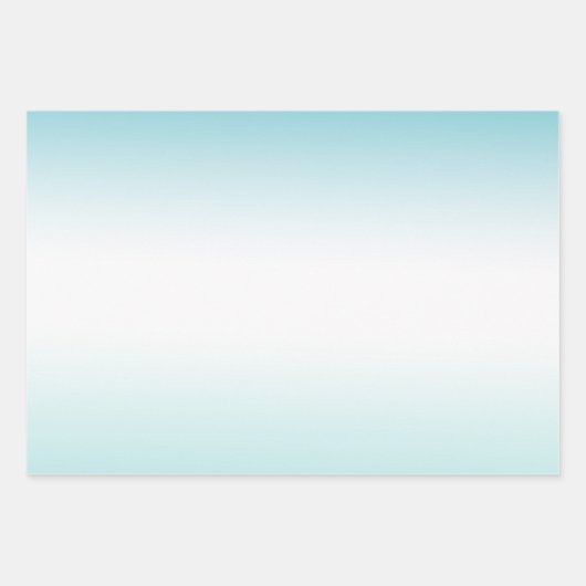 Mint Aqua White Tropical Beach Blätter (Vorderseite 2)