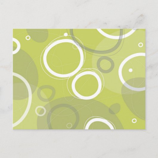 Mint Atomic Abstract Postkarte (Vorderseite)