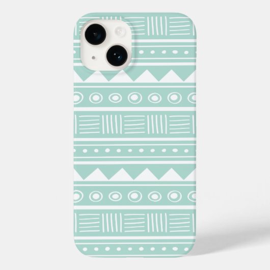 Mint Aztec Tribal Muster Case-Mate iPhone Hülle (Rückseite)