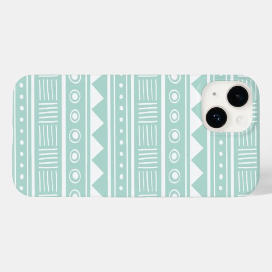 Mint Aztec Tribal Muster Case-Mate iPhone Hülle (Rückseite (Horizontal))