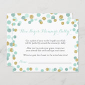 Mint Baby Shower Wie groß ist Mama's Bauchspiel (Vorne/Hinten)