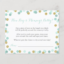 Mint Baby Shower Wie groß ist Mama's Bauchspiel