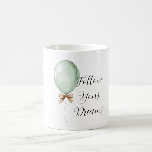 Mint Balloon Cream Bow Dreams Kaffeetasse (Mittel)