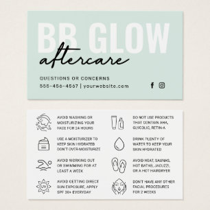 Mint BB Glow Geacial Instruction Card