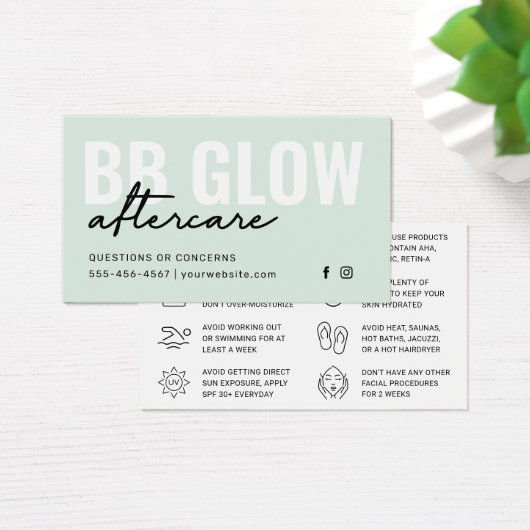 Mint BB Glow Geacial Instruction Card (Schreibtisch)