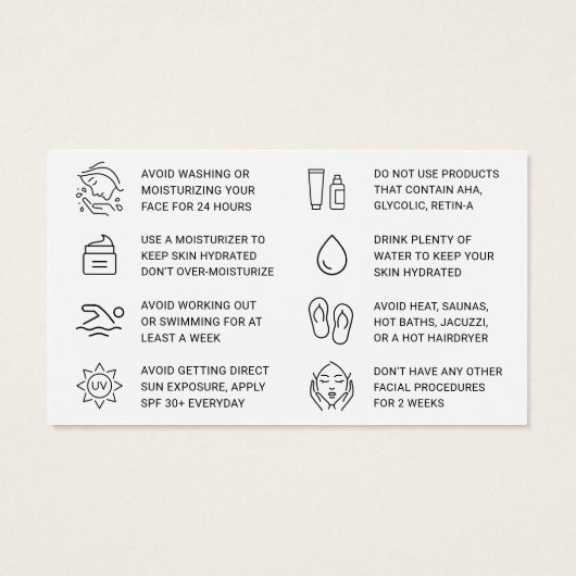 Mint BB Glow Geacial Instruction Card (Rückseite)