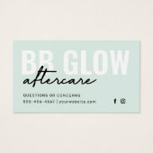 Mint BB Glow Geacial Instruction Card (Vorderseite)