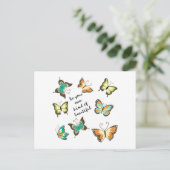 Mint Be Your Own Beautiful Butterflies Postkarte (Stehend Vorderseite)