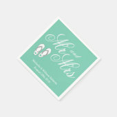 Mint Beach Slipper Mr. and Mrs. Serviette (Ecke)