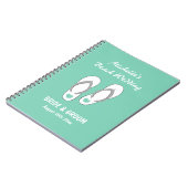 Mint Beach Thema Hochzeitsplaner-Buch Notizblock (Linke Seite)