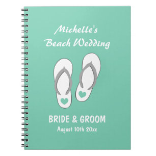 Mint Beach Thema Hochzeitsplaner-Buch Notizblock