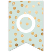 Mint Beige Imitate Gold Glitzer Dots Herzlichen Gl Wimpelkette (Zweite Fahne)
