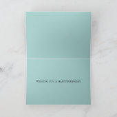 Mint Birthday Peacock Karte (Innenseite)