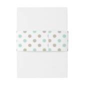 MINT BISQUE DOTS STRIPEN BISKER EINLADUNGSBANDEROLE (Rückseitenbeispiel)