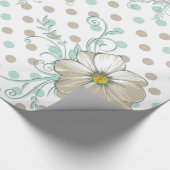 MINT BISQUE DOTS STRIPES GIFT WRAP GESCHENKPAPIER (Ecke)