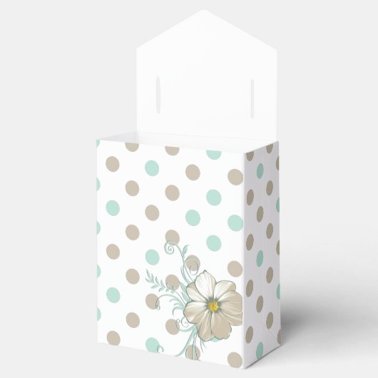 MINT BISQUE DOTS STRIPES Mit Monogramm Günstige Bo Geschenkschachtel (Geöffnet)