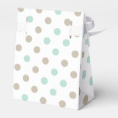 MINT BISQUE DOTS STRIPES Mit Monogramm Günstige Bo Geschenkschachtel (Rückseite)