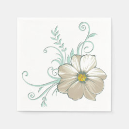 MINT BISQUE DOTS STRIPES PAPIERNAPKINS SERVIETTE