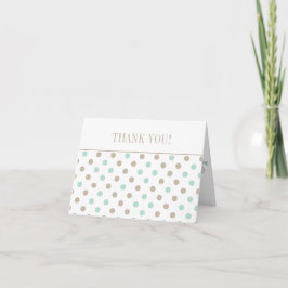 MINT BISQUE DOTS STRIPES Vielen Dank Dankeskarte