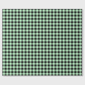 Mint Black Buffalo Kariert Tartan Geschenkpapier (Flach)