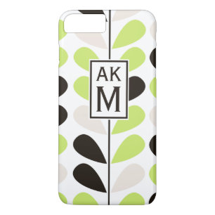 Mint & Black Floral Muster iPhone 7 Plus Fall Case-Mate iPhone Hülle