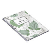 Mint-Blätter Muster Personalisiertes Notebook Notizblock (Rechte Seite)