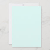 Mint Blissful Spring Wedding Einladung (Rückseite)