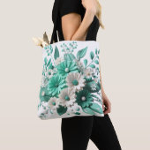 Mint Blossom Elegance Floral Charm tote bag Tasche (Von Nahem)