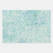 Mint Blue Aquamarin Ombre Sparkle Glitzer Geschenkpapier Set (Vorderseite 2)
