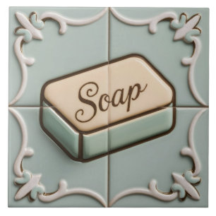 Mint Blue Bar Seife Funny Toilette oder Bad Fliese