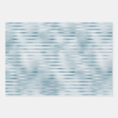 Mint Blue Champagne Gold Streifen Geschenkpapier Set (Vorderseite 3)