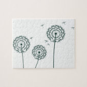 Mint Blue Dandelion in spring Puzzle (Horizontal)