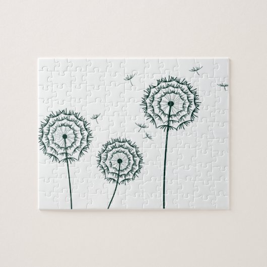 Mint Blue Dandelion in spring Puzzle (Horizontal)
