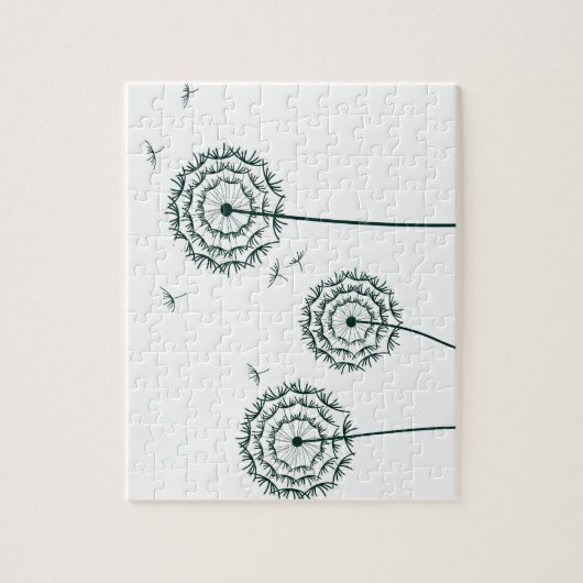 Mint Blue Dandelion in spring Puzzle (Vertikal)