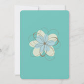 Mint Blue Flowers Babydusche Einladung (Vorderseite)