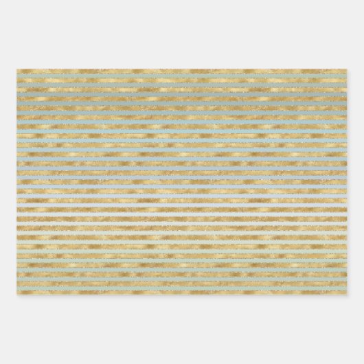 Mint Blue Gold Streifen Weihnachtsbaumen Sparkle Geschenkpapier Set (Vorderseite 2)