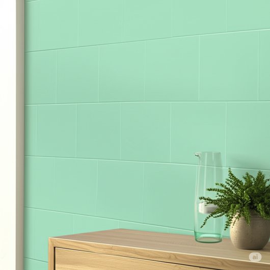 Mint Blue (Küche und Badezimmer) Green Square Fliese