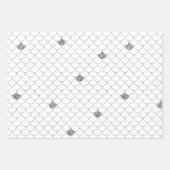 Mint Blue Ombre Silver Glitzer Mermaid Geschenkpapier Set (Vorderseite 3)