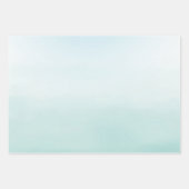 Mint Blue Ombre Silver Glitzer Mermaid Geschenkpapier Set (Vorderseite 2)