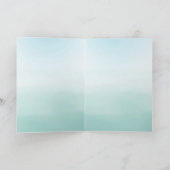 Mint Blue Ombre Silver Glitzer Mermaid Karte (Innenseite)