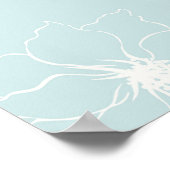 Mint Blue Pine Green Succulents Poster (Ecke)