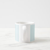 Mint Blue Pinstripe Tasse - Custom Initial & Name (Rückseite)