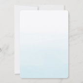 Mint Blue Tropical Palm Trees Ombre Wedding Einladung (Rückseite)