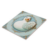 Mint Blue White Niedlich Rubber Ducky Duck Badezim Fliese (Seite)