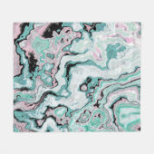 Mint Blush Marmor Achat Träume Fleecedecke (Vorderseite (Horizontal))
