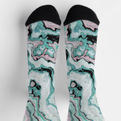 Mint Blush Marmor Achat Träume Socken (Oben)