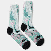 Mint Blush Marmor Achat Träume Socken (Rechts)