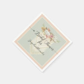 Mint Blush Pampas Grass Blumengrün Bridal Serviette (Ecke)