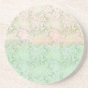 Mint Blush Pink Aquarell Confetti Punkte Getränkeuntersetzer