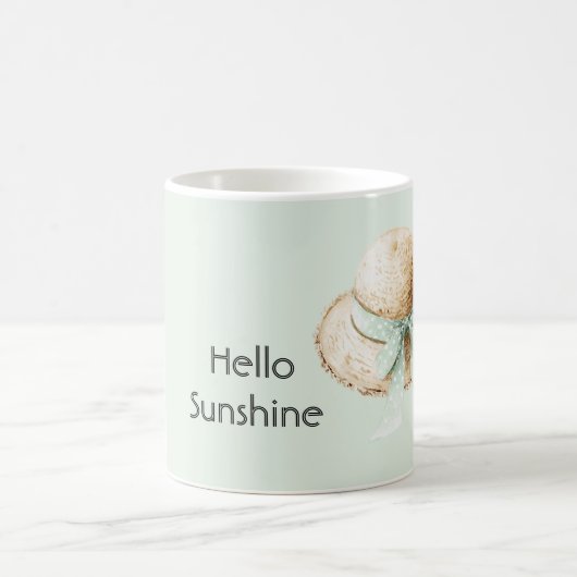 Mint-Bogen-Strohhut-Sonnenschein Kaffeetasse (Mittel)
